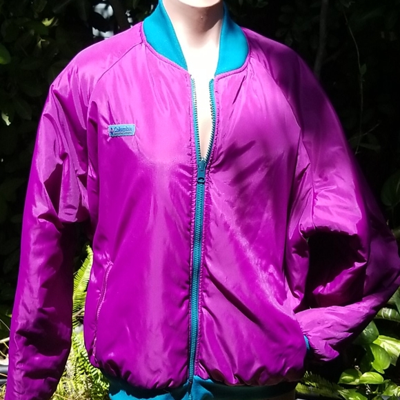 VTG 90s Reversible COLUMBIA Bomber Jacket - Picture 1 of 8